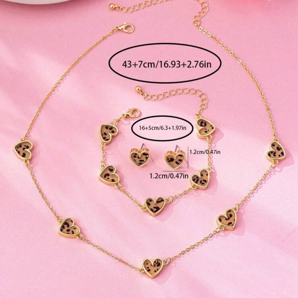 🌸Final price🌸Gold Heart Jewelry Set - Picture 4 of 4